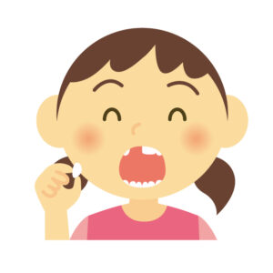 乳歯が抜けた女の子