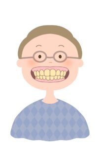 歯が黄ばんでいる人